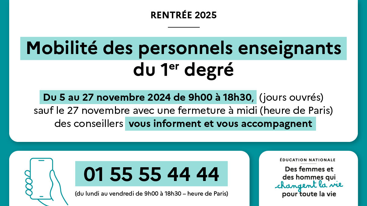 Du 5 au 25 novembre 2024 de 9h à 18h30 (jours ouvrés), sauf le 27 novembre avec une fermeture à midi (heure de Paris), des conseillers vous informent et vous accompagnent au 01 55 55 44 44 (du lundi au vendredi de 9h à 18h30, heure de Paris)